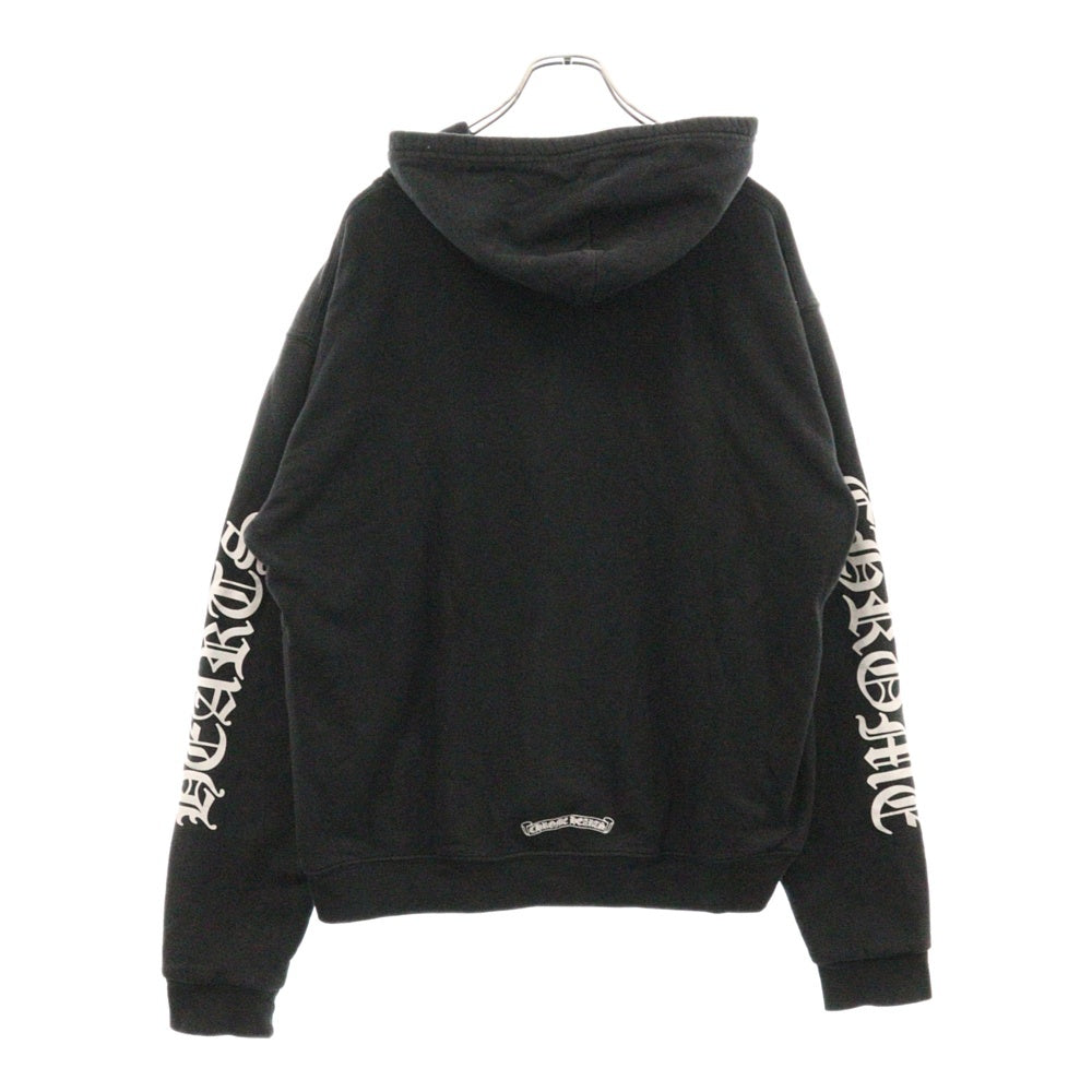 CHROME HEARTS(クロムハーツ) SWTSHRT HD ZIP アームロゴ 裏地サーマル ダガージップフーディ スウェットパーカー ブラック