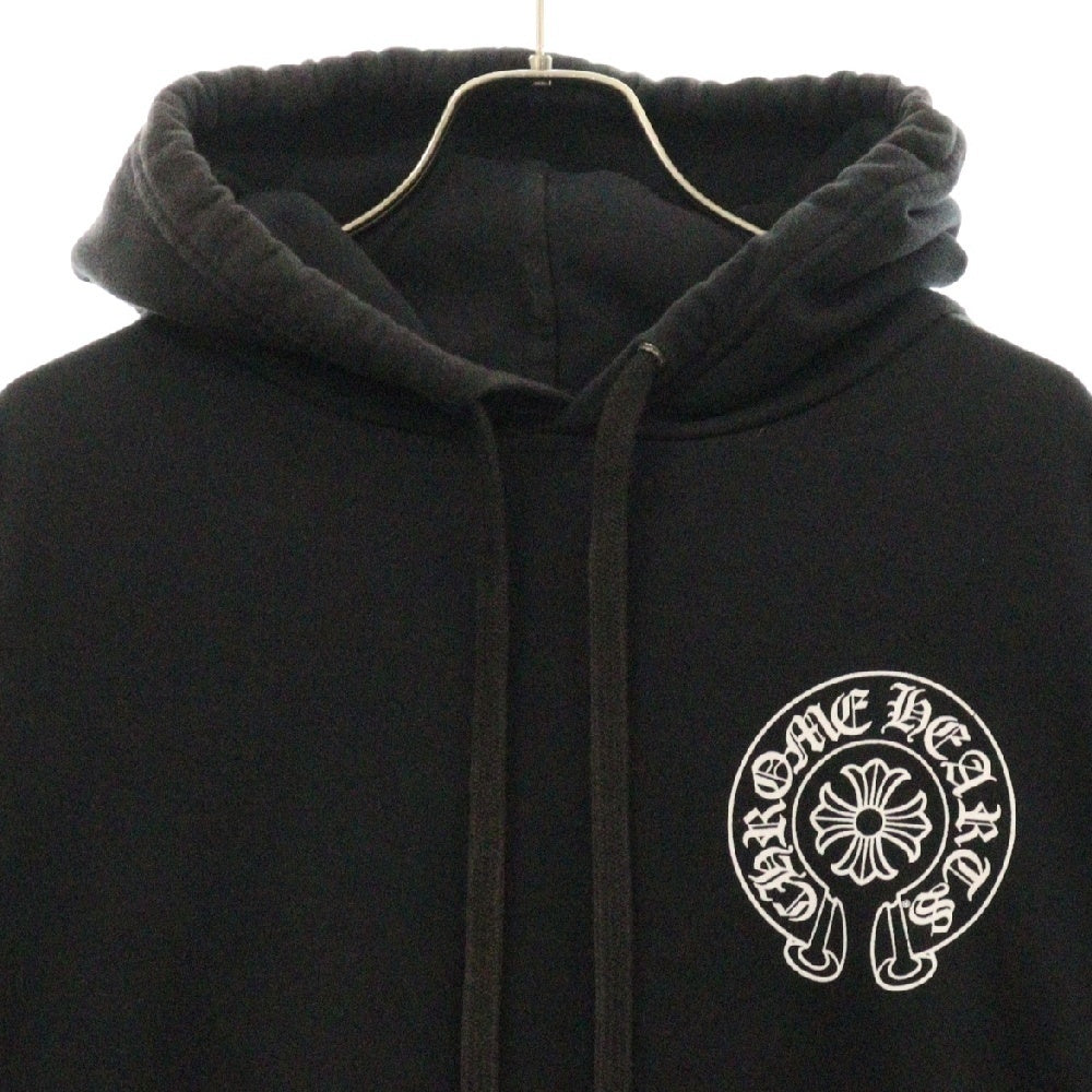 CHROME HEARTS(クロムハーツ) SWTSHRT PLVR マルチホースシュープリントプルオーバーパーカー ブラック