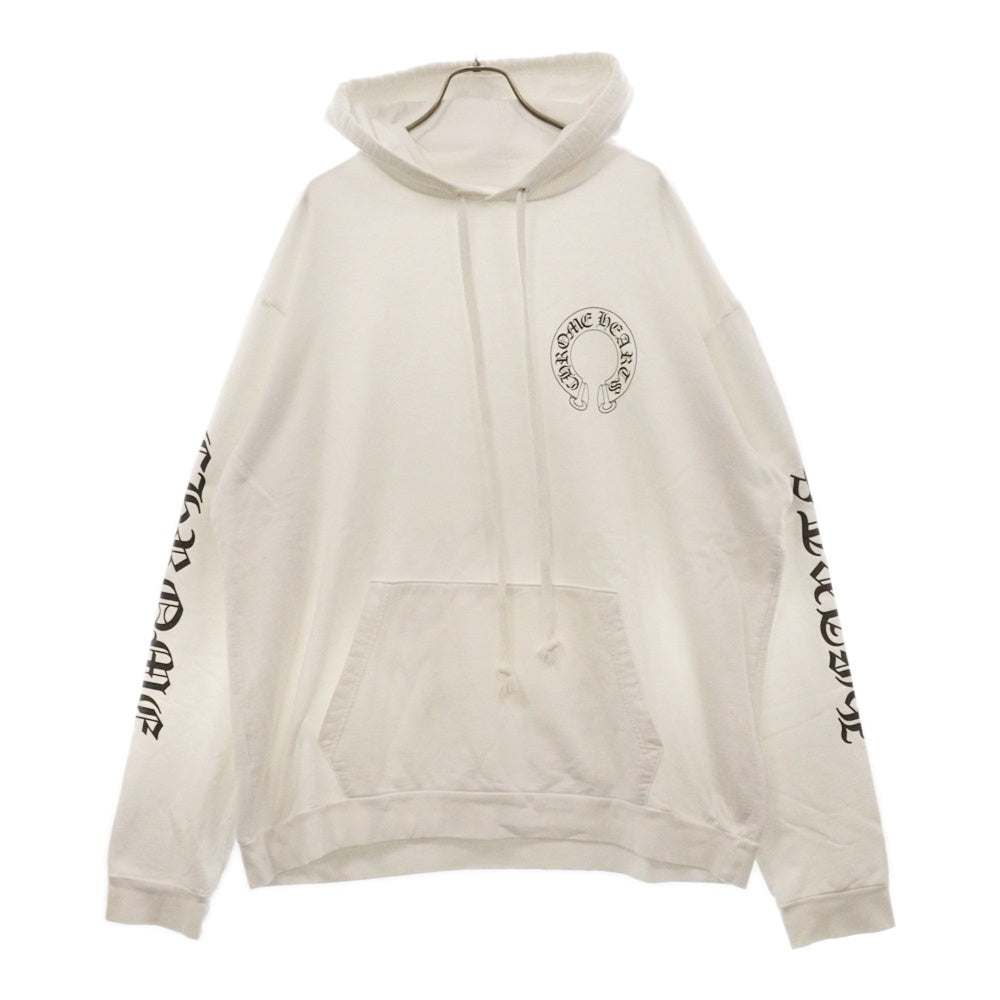 CHROME HEARTS(クロムハーツ) × MATTY BOY Chomper Horseshoe Hoodie マッティボーイ チョンパーホースシュープリント プルオーバースウェットパーカー フーディー ホワイト
