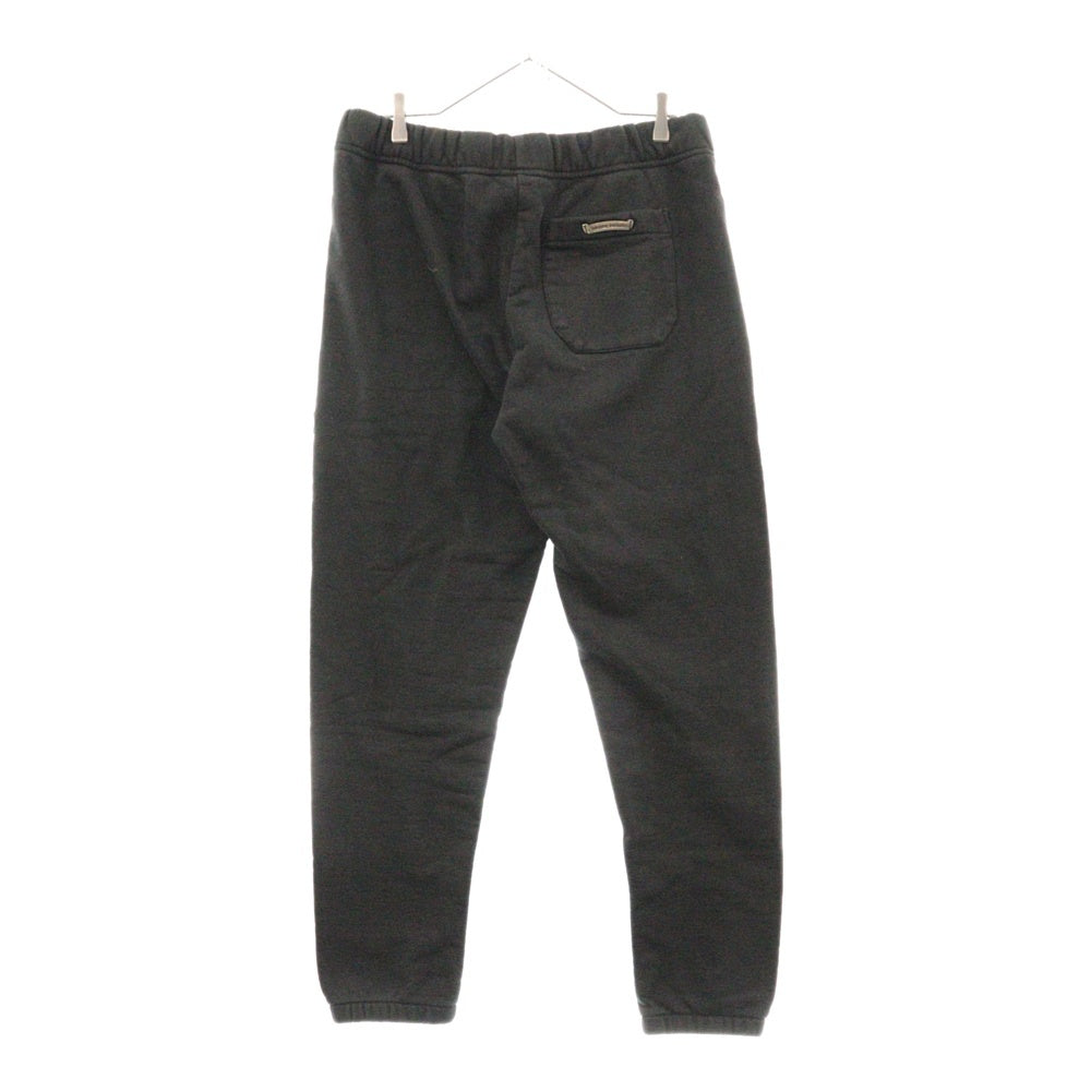 CHROME HEARTS(クロムハーツ) GRP Y NOT SWEAT PANTS ワイノット セメタリークロスレザーパッチ付きスウェットパンツ ブラック