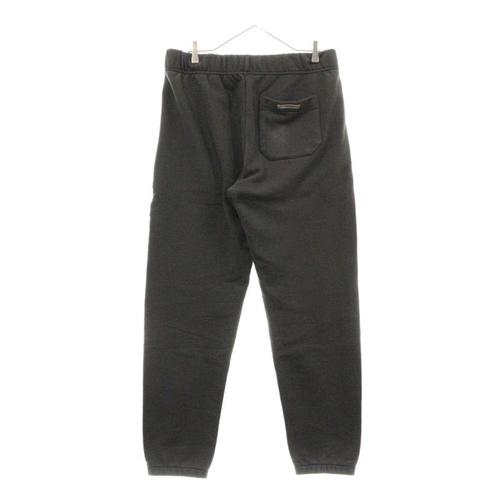 CHROME HEARTS(クロムハーツ) GRP Y NOT SWEAT PANTS ワイノット セメタリークロスレザーパッチ付きスウェットパンツ ブラック