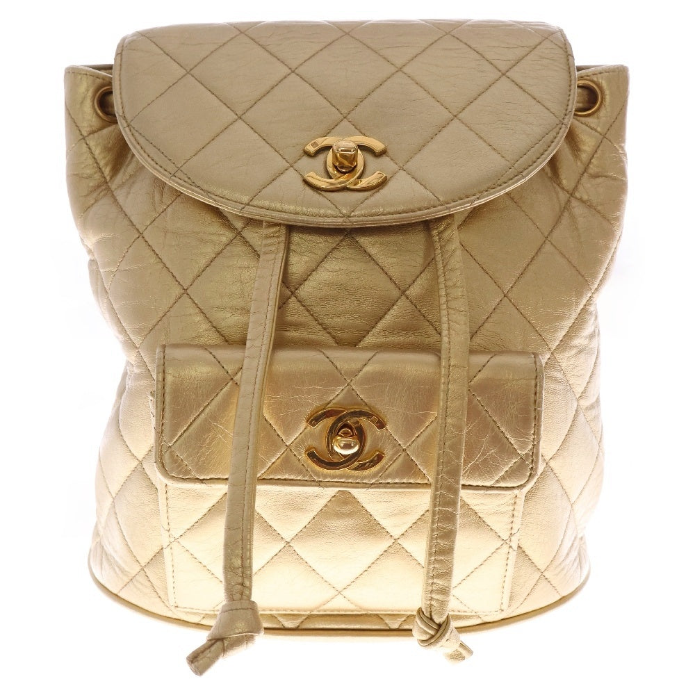 CHANEL(シャネル) デイパック マトラッセバックパック ゴールド レディース