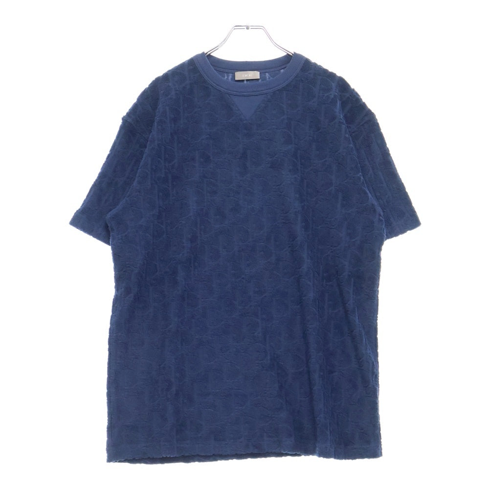 DIOR(ディオール) オブリークジャガード パイル地 半袖Tシャツ カットソー 113J692A0614 ネイビー