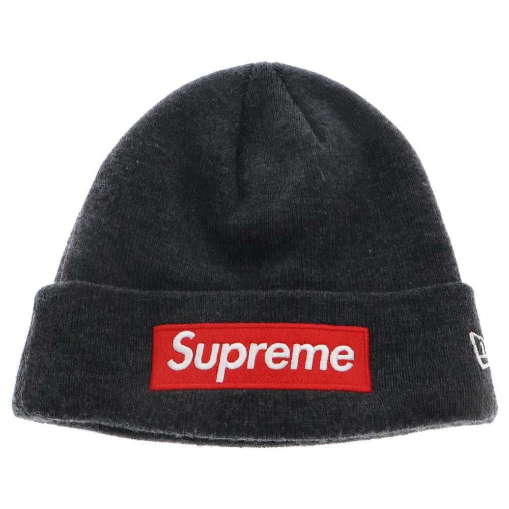 SUPREME(シュプリーム) 21AW×NEW ERA Box Logo Beanie ニューエラ ボックスロゴビーニー ニットキャップ グレー