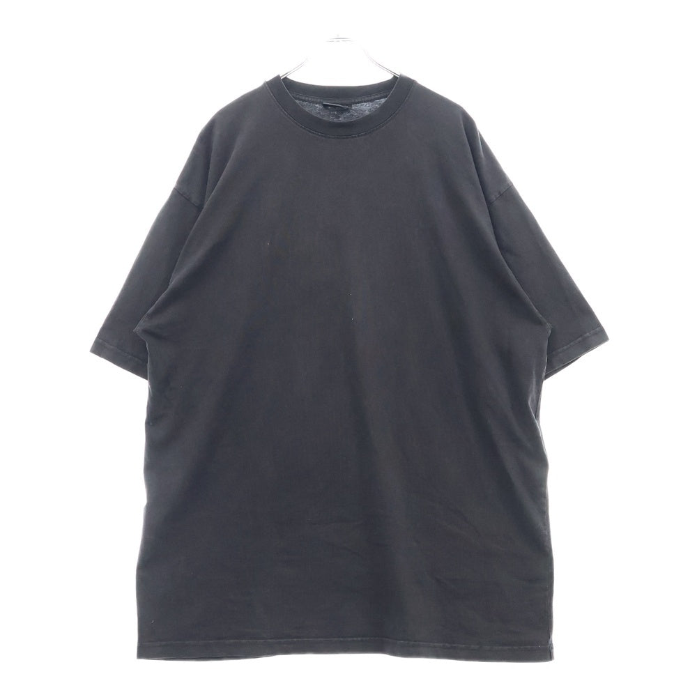 BALENCIAGA(バレンシアガ) 23AW ミディアムフィット バックラインストーンロゴ半袖Tシャツ 641675 TNVU3 ブラック