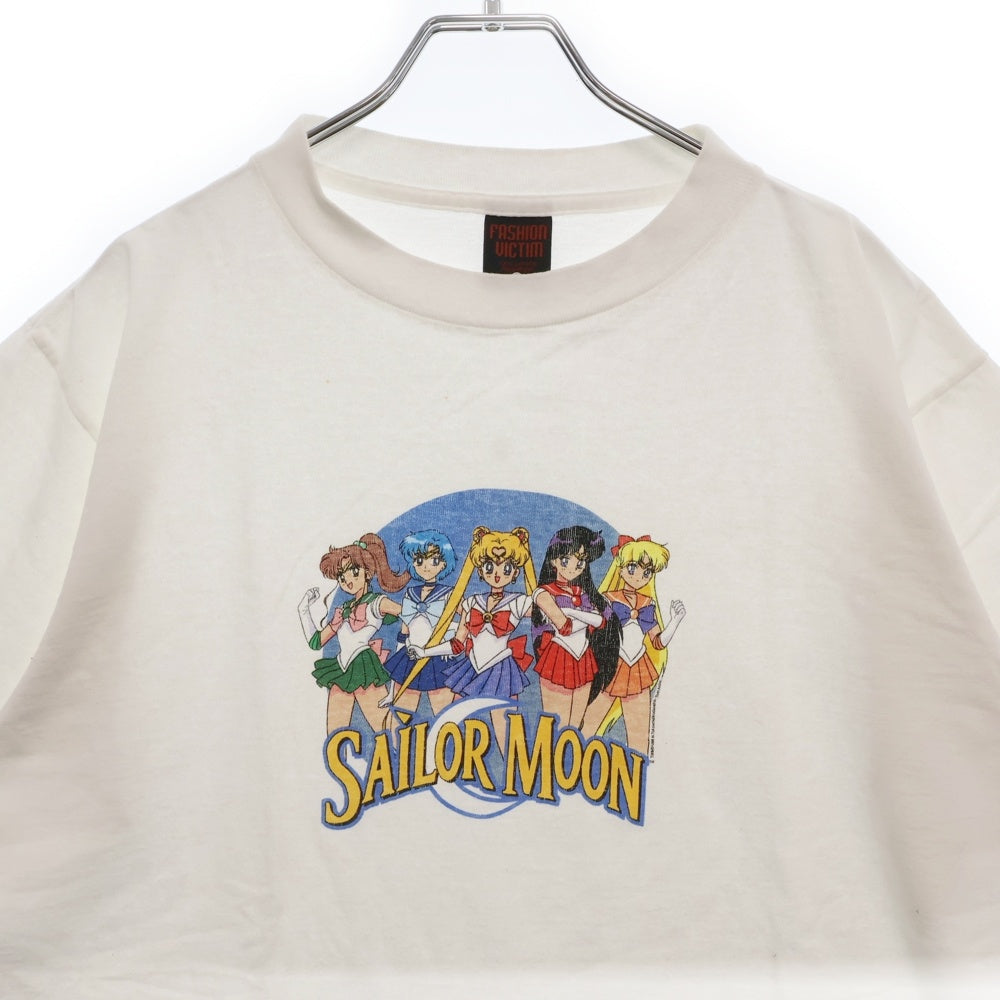 VINTAGE(ヴィンテージ) 90s VINTAGE 1998年 Sailor Moon FASHION VICTIM セーラームーン アニメプリント半袖Tシャツ カットソー ホワイト