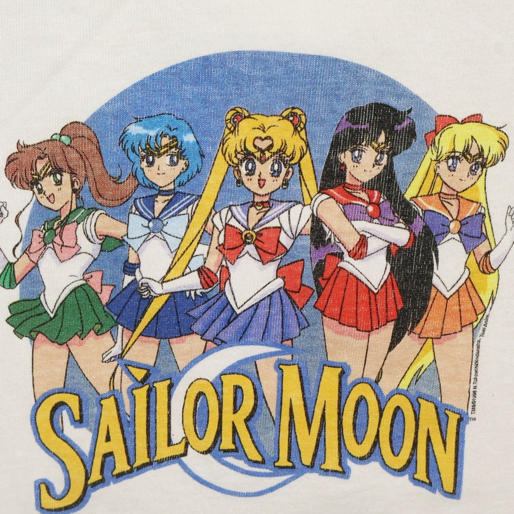 VINTAGE(ヴィンテージ) 90s VINTAGE 1998年 Sailor Moon FASHION VICTIM セーラームーン アニメプリント半袖Tシャツ カットソー ホワイト