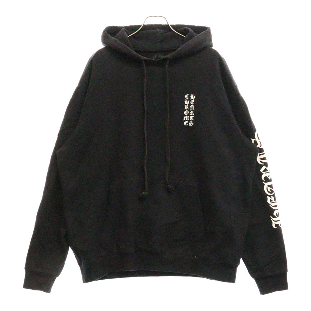 CHROME HEARTS(クロムハーツ) SWTSHRT PLVR アームロゴプリントプルオーバーパーカー ブラック