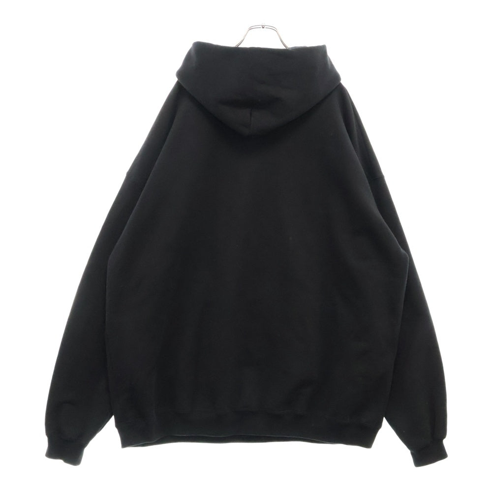 BALENCIAGA(バレンシアガ) 20SS Uniform Credit Card Logo Hoodie ユニフォームクレジットカードロゴプリント プルオーバーフーディパーカー 620973 TIV80 ブラック