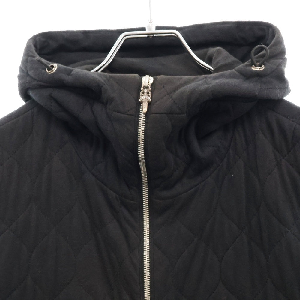 CHROME HEARTS(クロムハーツ) ジップアップフーディ キルティング ジレベスト ブラック