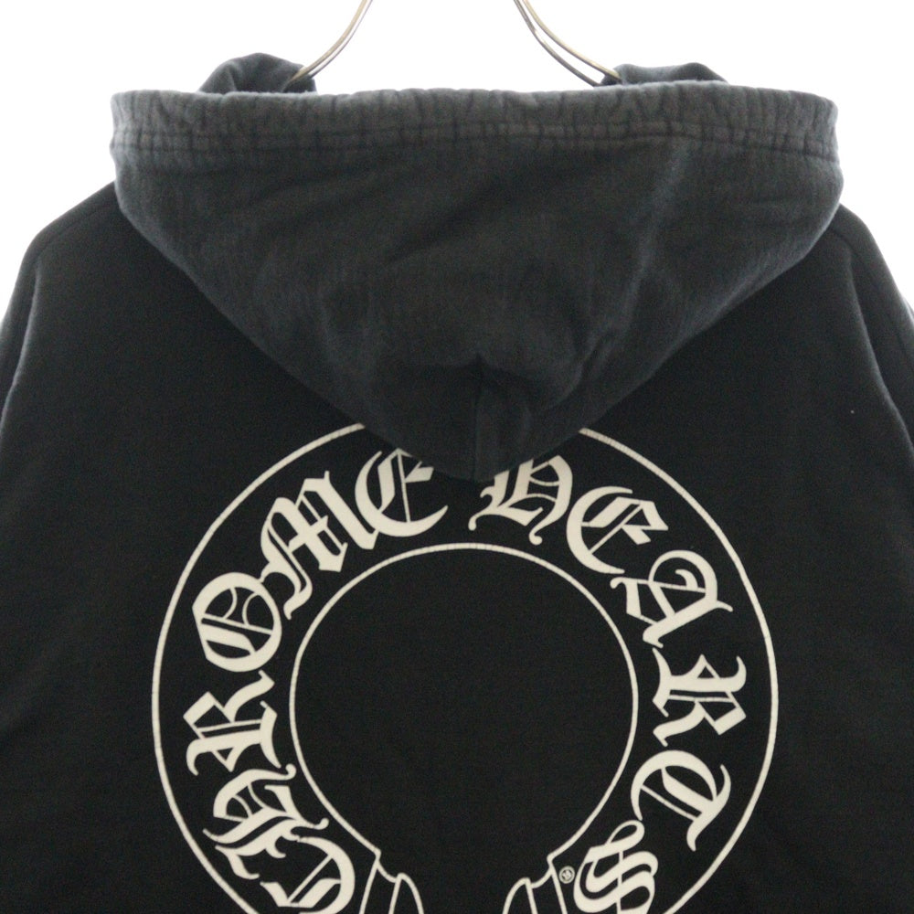 CHROME HEARTS(クロムハーツ) SWTSHRT PLVR バックホースシュープリントプルオーバーパーカー ブラック