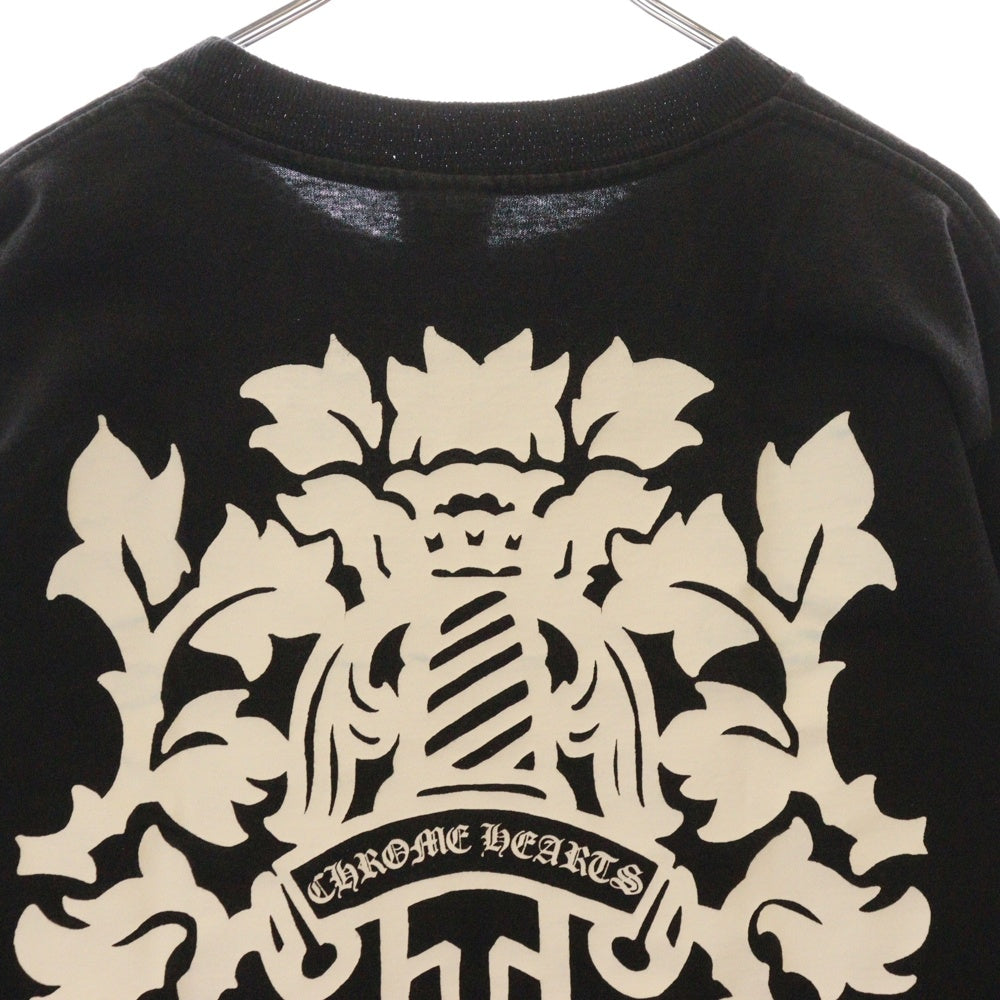 CHROME HEARTS(クロムハーツ) OLD NECK LOGO L/S TEE ネックロゴ バックダガープリント 長袖Tシャツ ロングスリーブカットソー ブラック