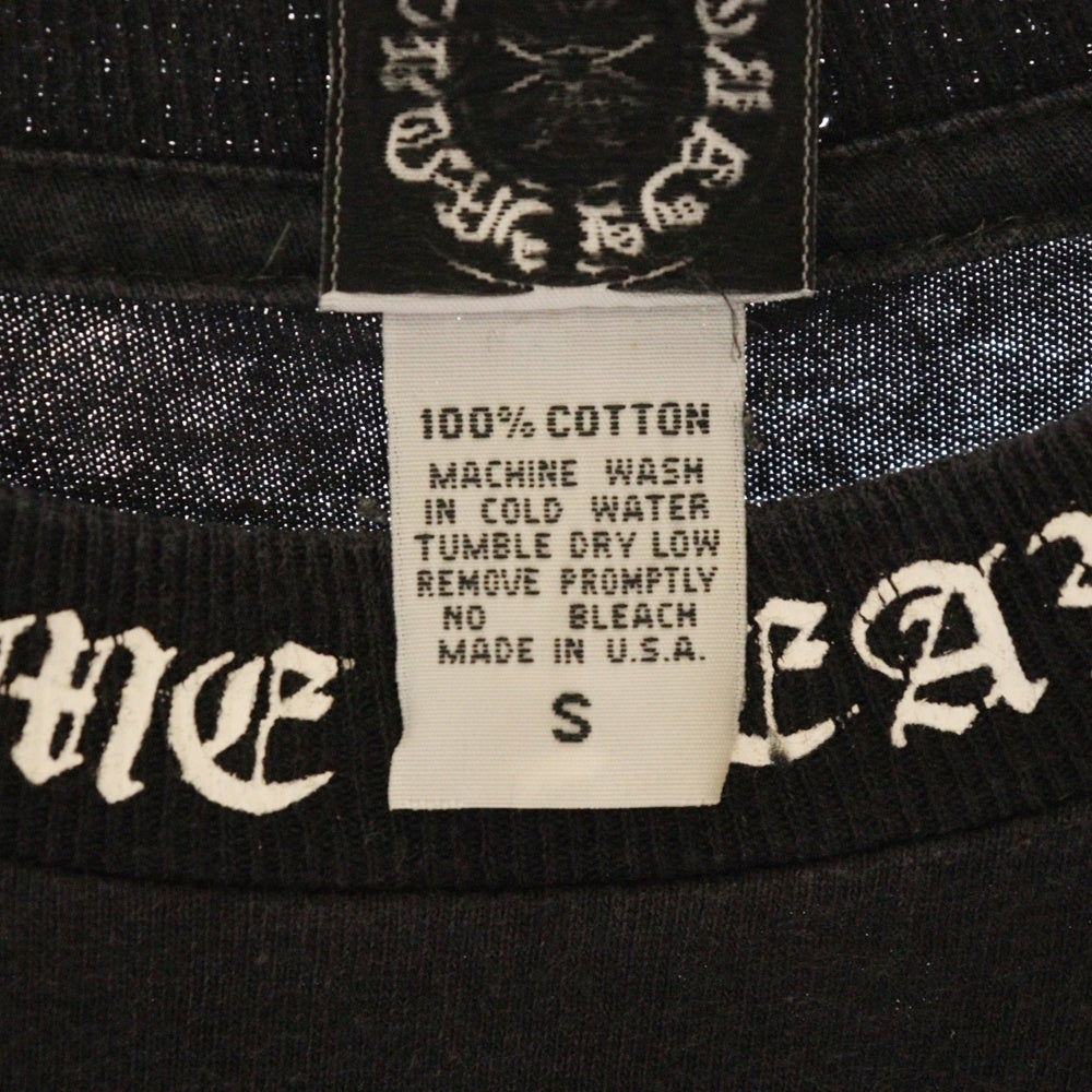 CHROME HEARTS(クロムハーツ) OLD NECK LOGO L/S TEE ネックロゴ バックダガープリント 長袖Tシャツ ロングスリーブカットソー ブラック