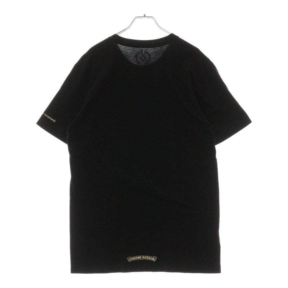 CHROME HEARTS(クロムハーツ) NECK LOGO S/S TEE ネックロゴプリント 半袖Tシャツ カットソー ブラック/ホワイト
