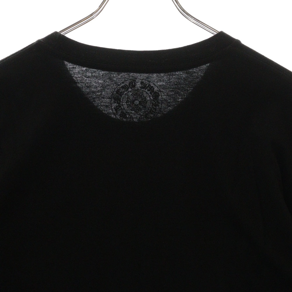 CHROME HEARTS(クロムハーツ) NECK LOGO S/S TEE ネックロゴプリント 半袖Tシャツ カットソー ブラック/ホワイト