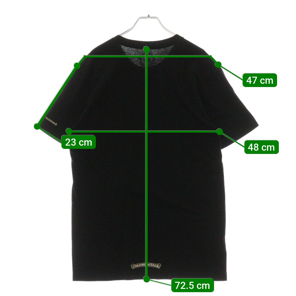 CHROME HEARTS(クロムハーツ) NECK LOGO S/S TEE ネックロゴプリント 半袖Tシャツ カットソー ブラック/ホワイト