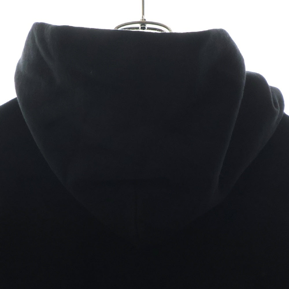 SAINT MICHAEL(セントマイケル) 25SS HOODIE RIBON SAINT SM-HR8-0000-047 ロゴプリントプルオーバースウェットパーカー フーディー ブラック