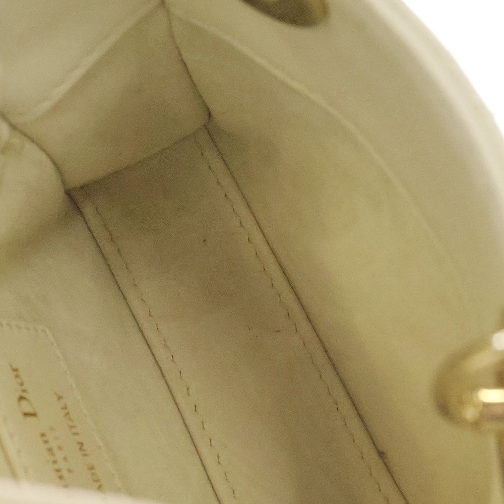 Christian Dior(クリスチャンディオール) LADY DIOR Micro レディディオール マイクロ カナージュ ミニショルダーバッグ S0856ONGE ホワイト