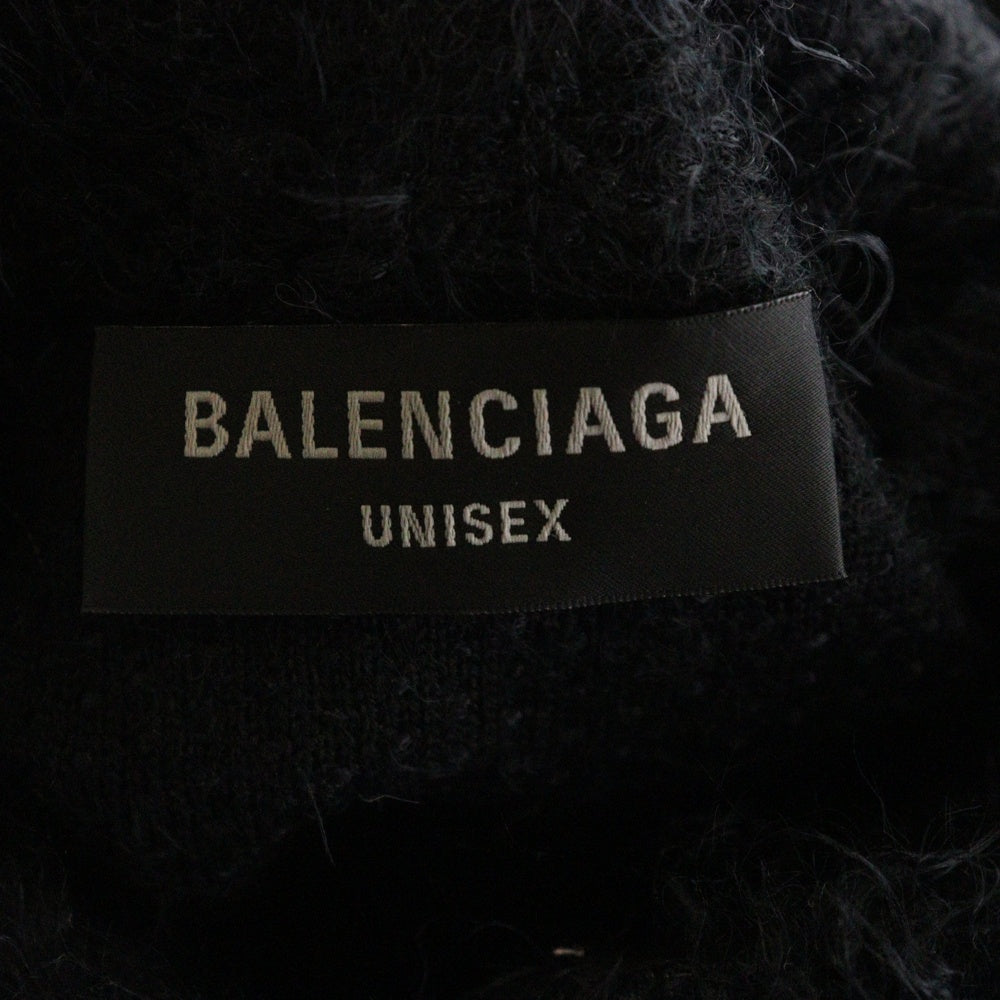 BALENCIAGA(バレンシアガ) 22AW Brushed Wool Hooded Cardigan ブラッシュドウールフーデッドカーディガン 719001 T1657 ブラック