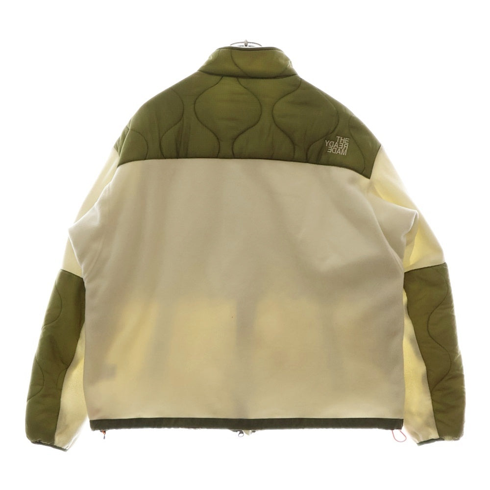 READY MADE(レディメイド) 20AW Fleece Jacket ミリタリーライナー切替フリースジャケット RE-PO-WH-00-00-11 ホワイト/カーキ