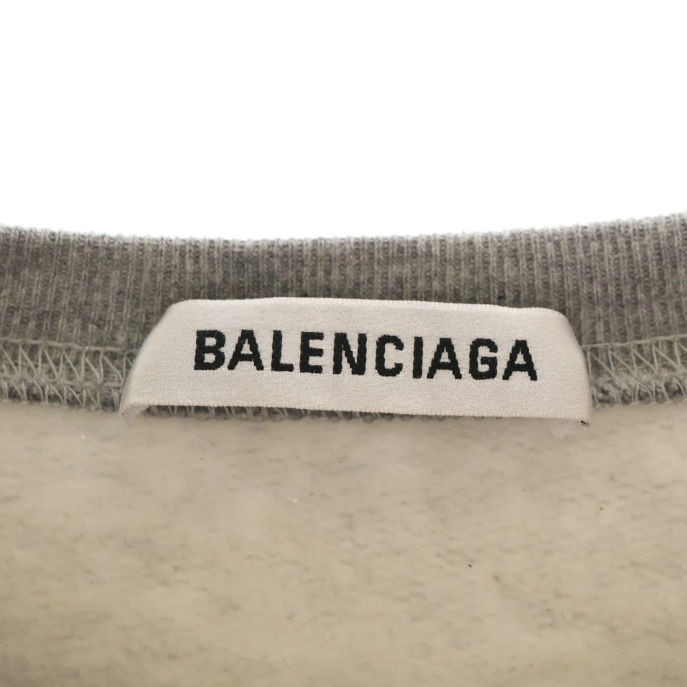 BALENCIAGA(バレンシアガ) PARIS logo sweater 578132 TGV68 刺繍 プリントスウェット グレー