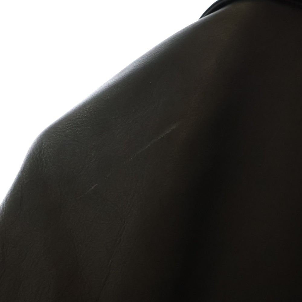 rin(リン) Car Coat R Leather Jacket カーコート カウレザージャケット ブラック
