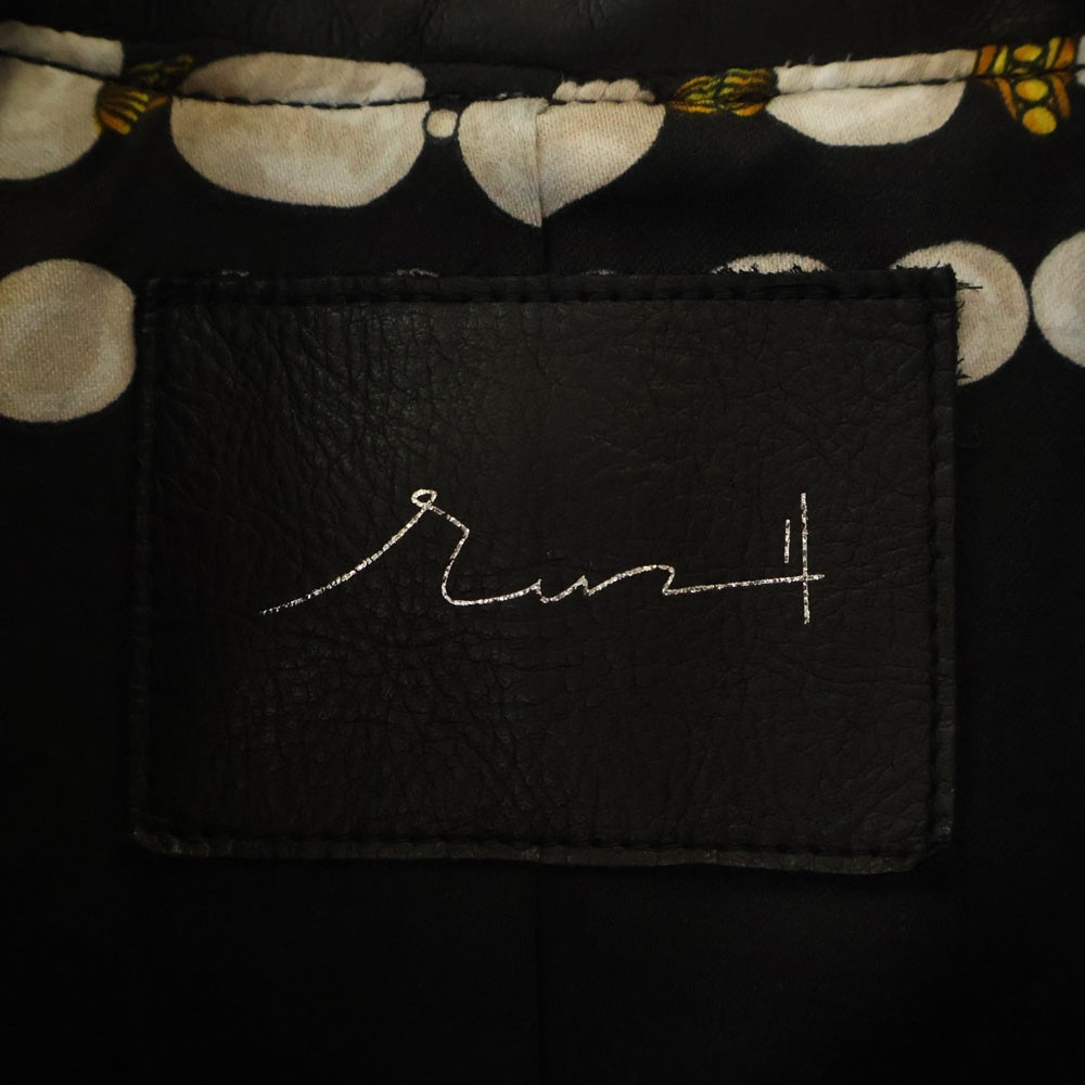 rin(リン) Car Coat R Leather Jacket カーコート カウレザージャケット ブラック