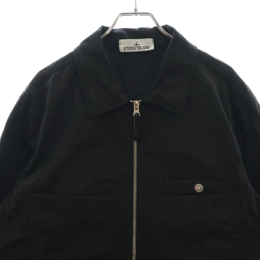 STONE ISLAND(ストーンアイランド) 25SS アームワッペン ジップアップジャケット K1S151200012S0063 ブラック