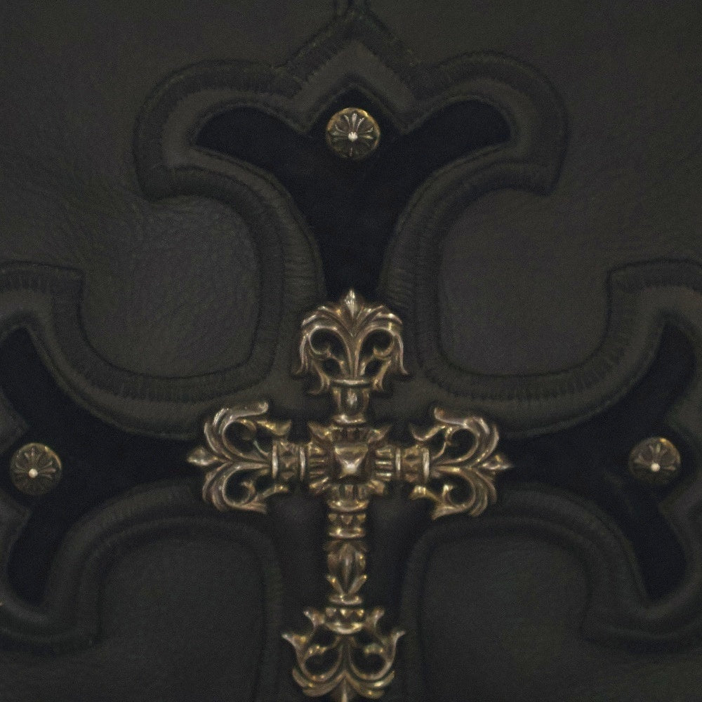 CHROME HEARTS(クロムハーツ) RACING2 レーシング2 フィリグリークロス クロスパッチカスタム ダガージップシングルライダースレザージャケット ブラック