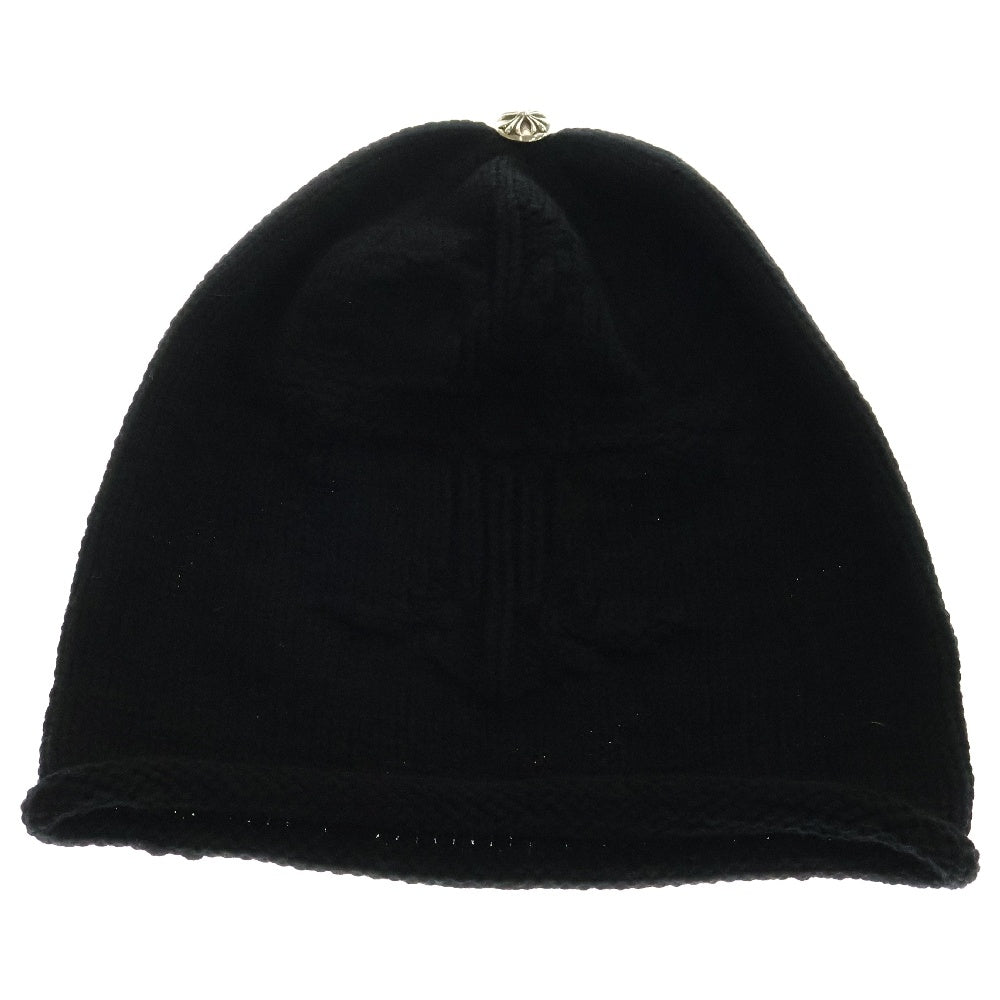CHROME HEARTS(クロムハーツ) CHクロスモチーフカシミヤニットビーニー帽子 ブラック
