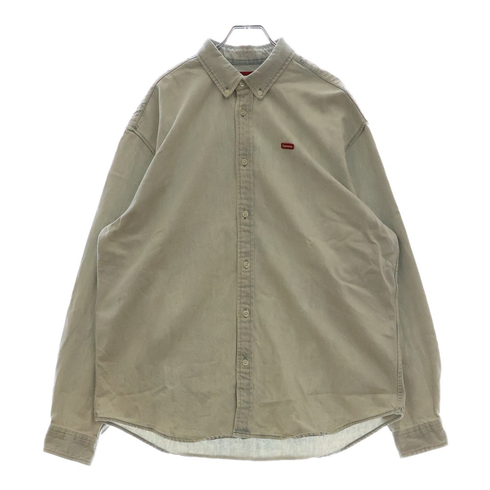 SUPREME(シュプリーム) 24SS Small Box Shirt Washed Denim スモールボックス ウォッシュド ボタンダウンデニム長袖シャツ インディゴ