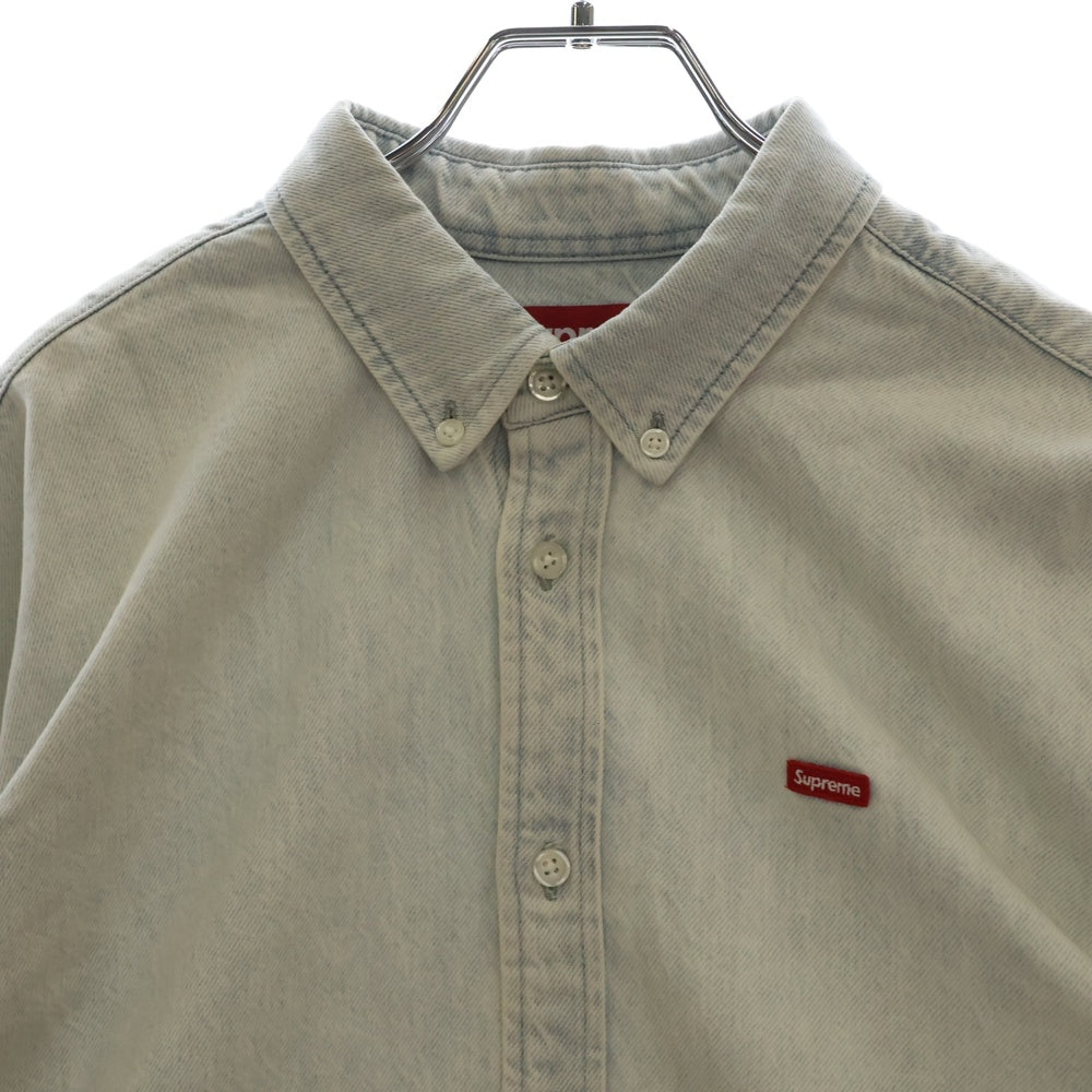 SUPREME(シュプリーム) 24SS Small Box Shirt Washed Denim スモールボックス ウォッシュド ボタンダウンデニム長袖シャツ インディゴ
