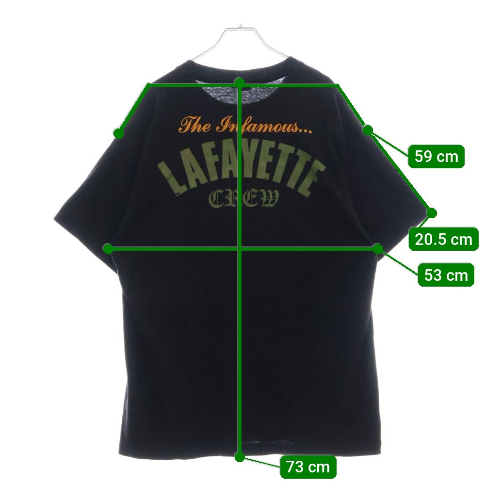 Lafayette(ラファイエット) LFHQ-12 INFAMOUS CREW T-SHIRT AMAZON SAHARA アマゾンサハラプリント半袖Tシャツ ブラック/カーキ
