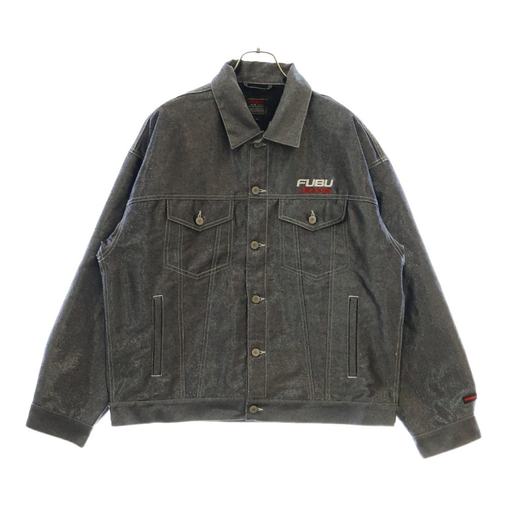 FUBU(フブ) METALLIC DENIM JACKET メタリックデニムジャケット FAM-51304 シルバー
