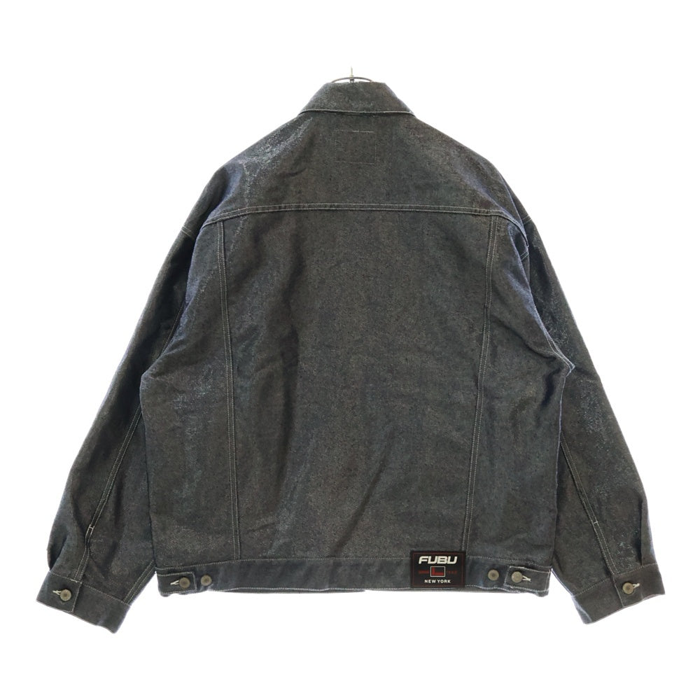 FUBU(フブ) METALLIC DENIM JACKET メタリックデニムジャケット FAM-51304 シルバー