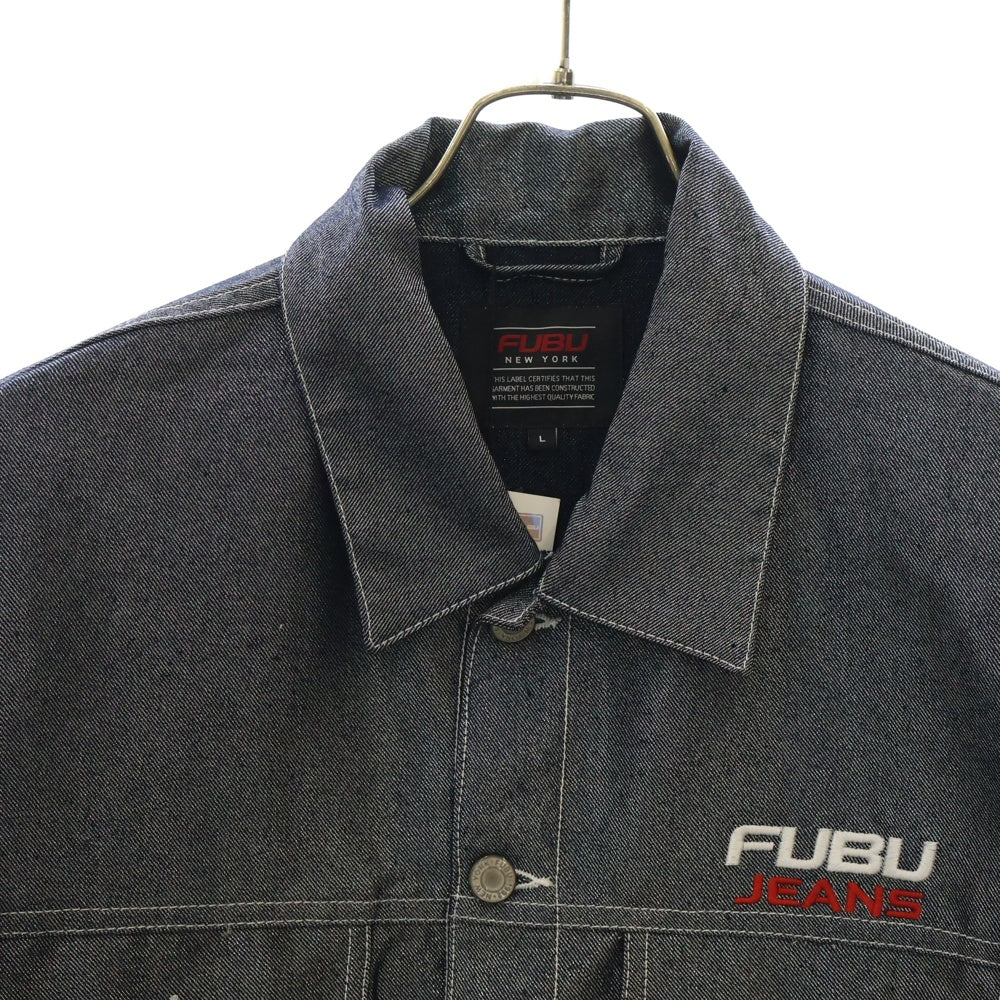 FUBU(フブ) METALLIC DENIM JACKET メタリックデニムジャケット FAM-51304 シルバー