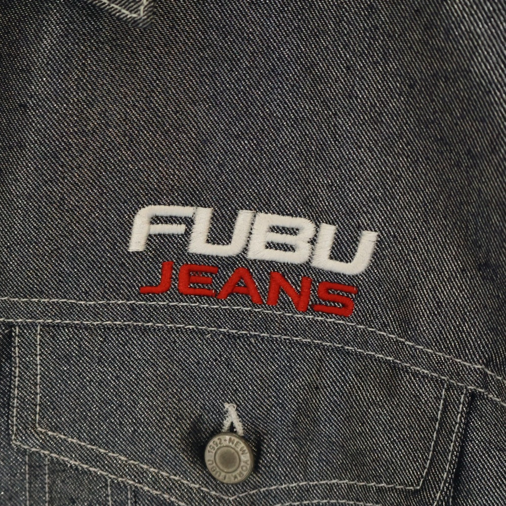 FUBU(フブ) METALLIC DENIM JACKET メタリックデニムジャケット FAM-51304 シルバー