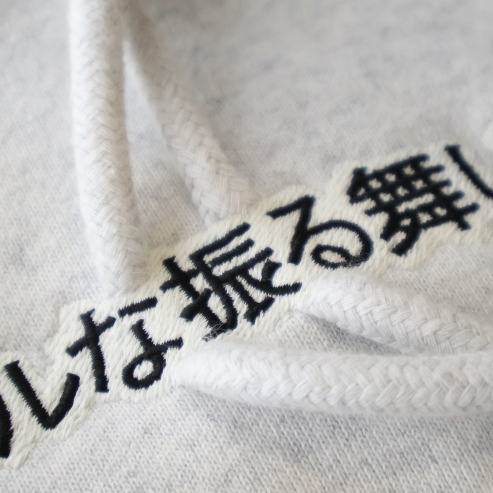 FLATLUX(フラットラックス) ERROR HOODIE イルな振る舞い ロゴプルオーバーフーディーパーカー グレー