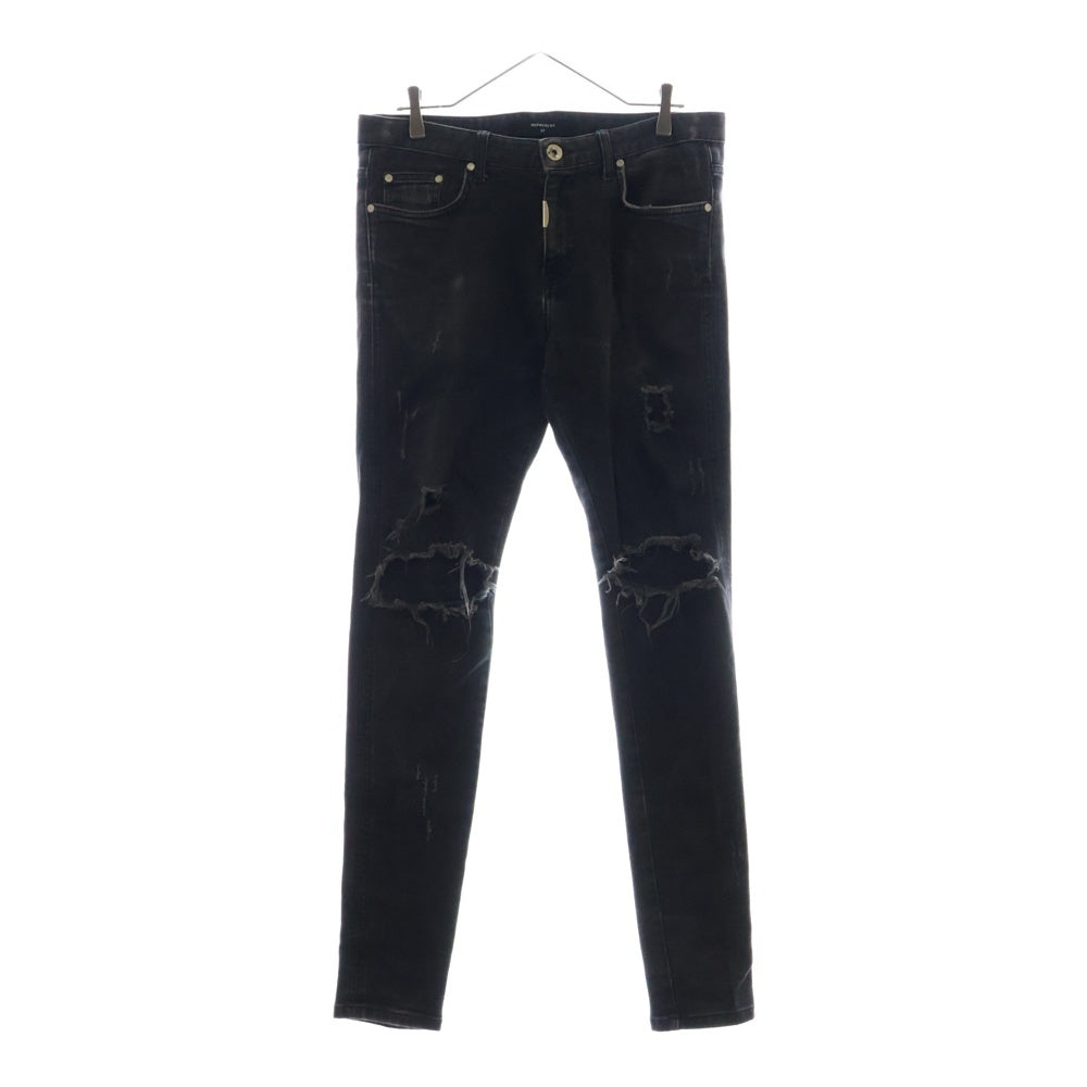 REPRESENT(リプレゼント) KNEE DESTROYER DENIM ニーデストロイヤースキニーデニムパンツ L-998 ブラック
