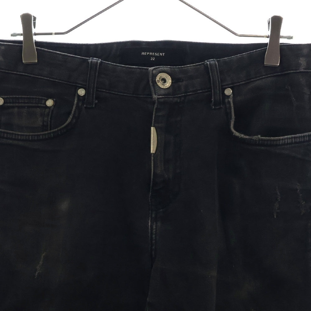 REPRESENT(リプレゼント) KNEE DESTROYER DENIM ニーデストロイヤースキニーデニムパンツ L-998 ブラック