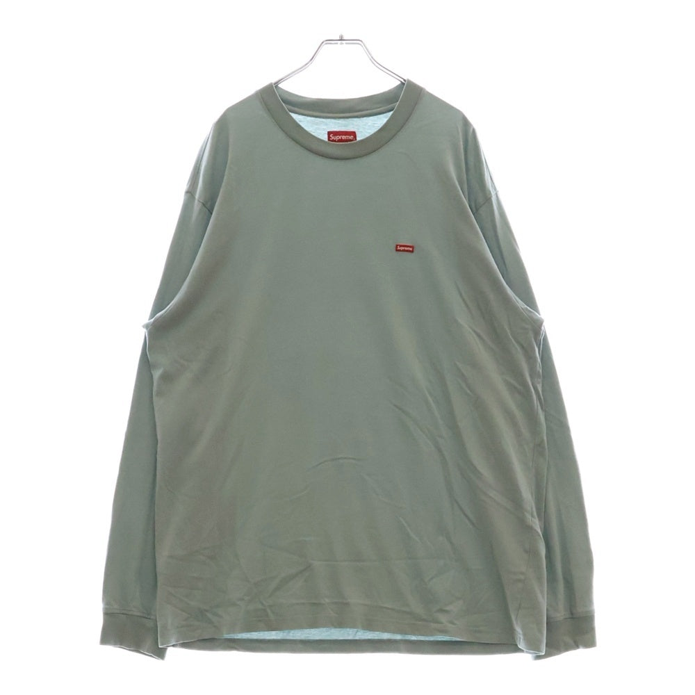 SUPREME(シュプリーム) Small Box L/S Tee スモールボックス ロゴ クルーネック 長袖Tシャツ ロングスリーブカットソー ライトブルー