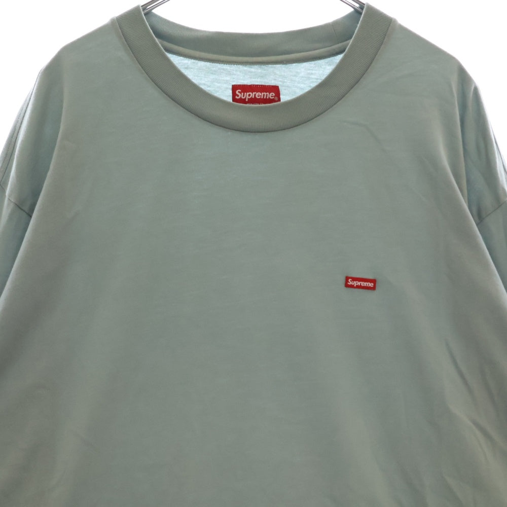 SUPREME(シュプリーム) Small Box L/S Tee スモールボックス ロゴ クルーネック 長袖Tシャツ ロングスリーブカットソー ライトブルー