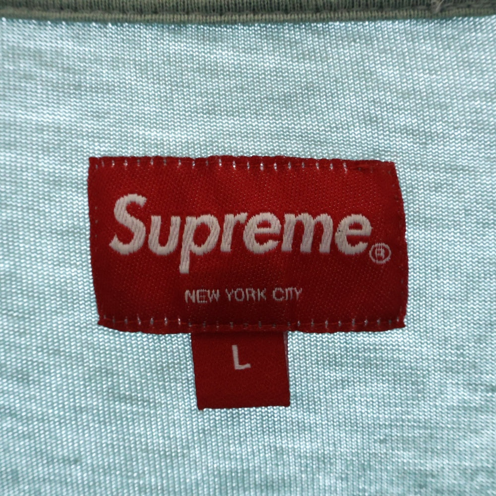 SUPREME(シュプリーム) Small Box L/S Tee スモールボックス ロゴ クルーネック 長袖Tシャツ ロングスリーブカットソー ライトブルー