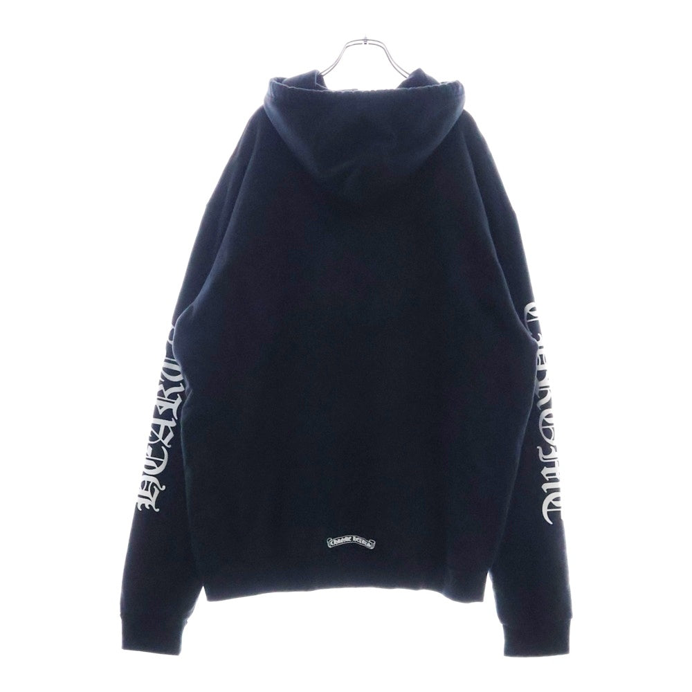 CHROME HEARTS(クロムハーツ) SWTSHRT PLVR アームロゴプリントプルオーバーフーディーパーカー ブラック