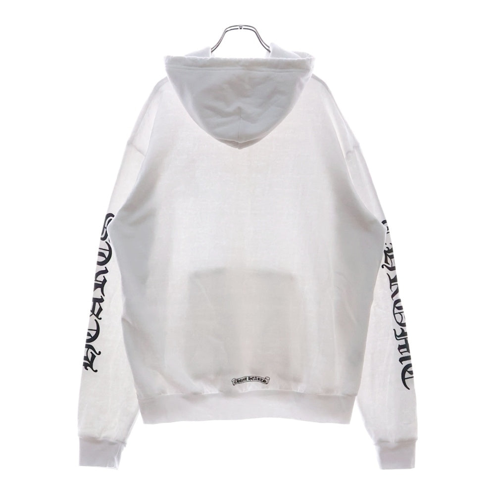 CHROME HEARTS(クロムハーツ) SWTSHRT PLVR アームロゴプリントプルオーバーフーディーパーカー ホワイト