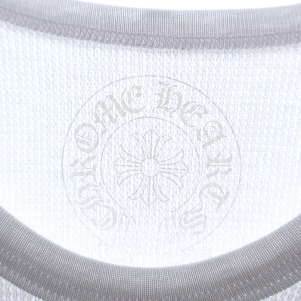 CHROME HEARTS(クロムハーツ) 25SS Thermal L/S スクロールラベル アームロゴプリントサーマル長袖Tシャツ カットソー ホワイト