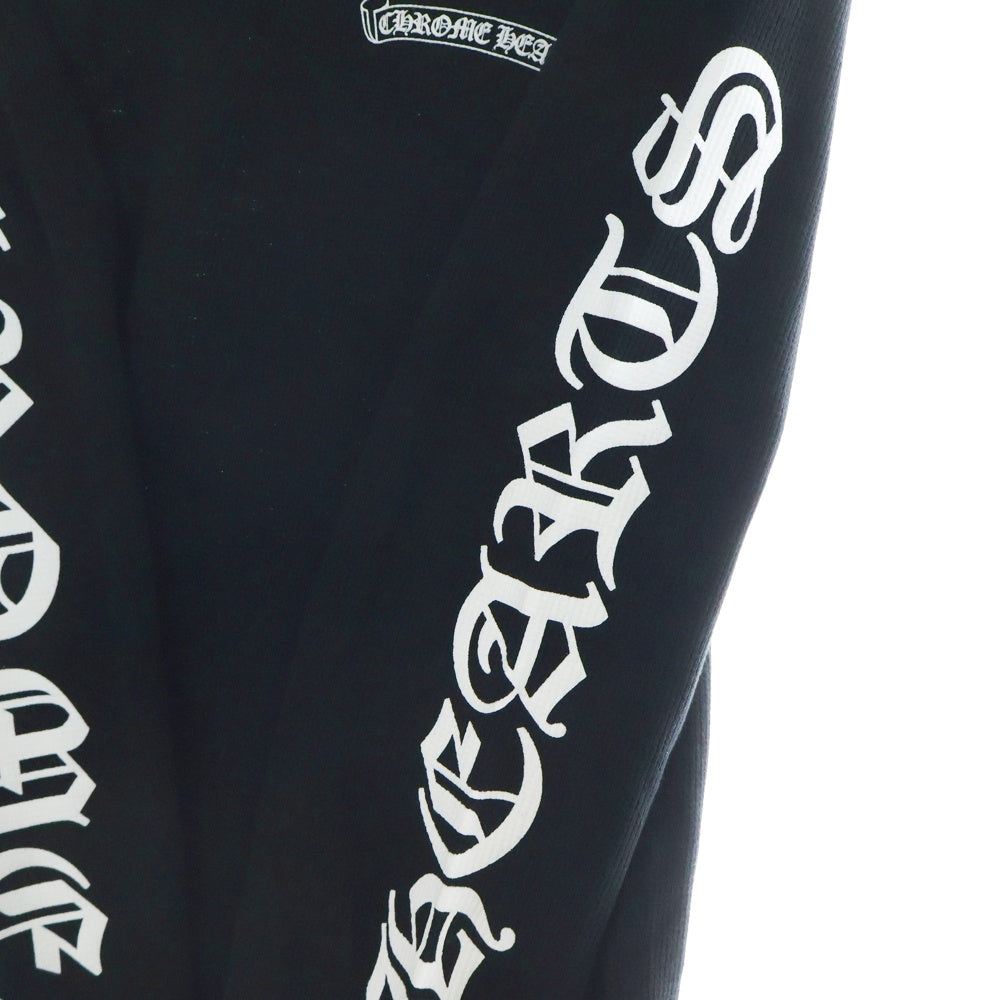 CHROME HEARTS(クロムハーツ) 25SS Thermal L/S スクロールラベル アームロゴプリントサーマル長袖Tシャツ カットソー ブラック