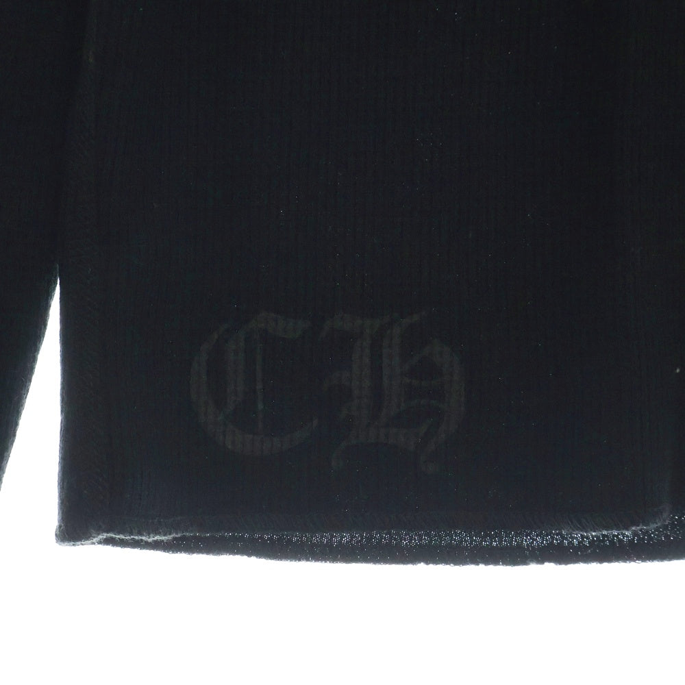 CHROME HEARTS(クロムハーツ) 25SS Thermal L/S スクロールラベル アームロゴプリントサーマル長袖Tシャツ カットソー ブラック