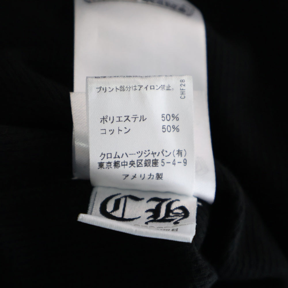 CHROME HEARTS(クロムハーツ) 25SS Thermal L/S スクロールラベル アームロゴプリントサーマル長袖Tシャツ カットソー ブラック