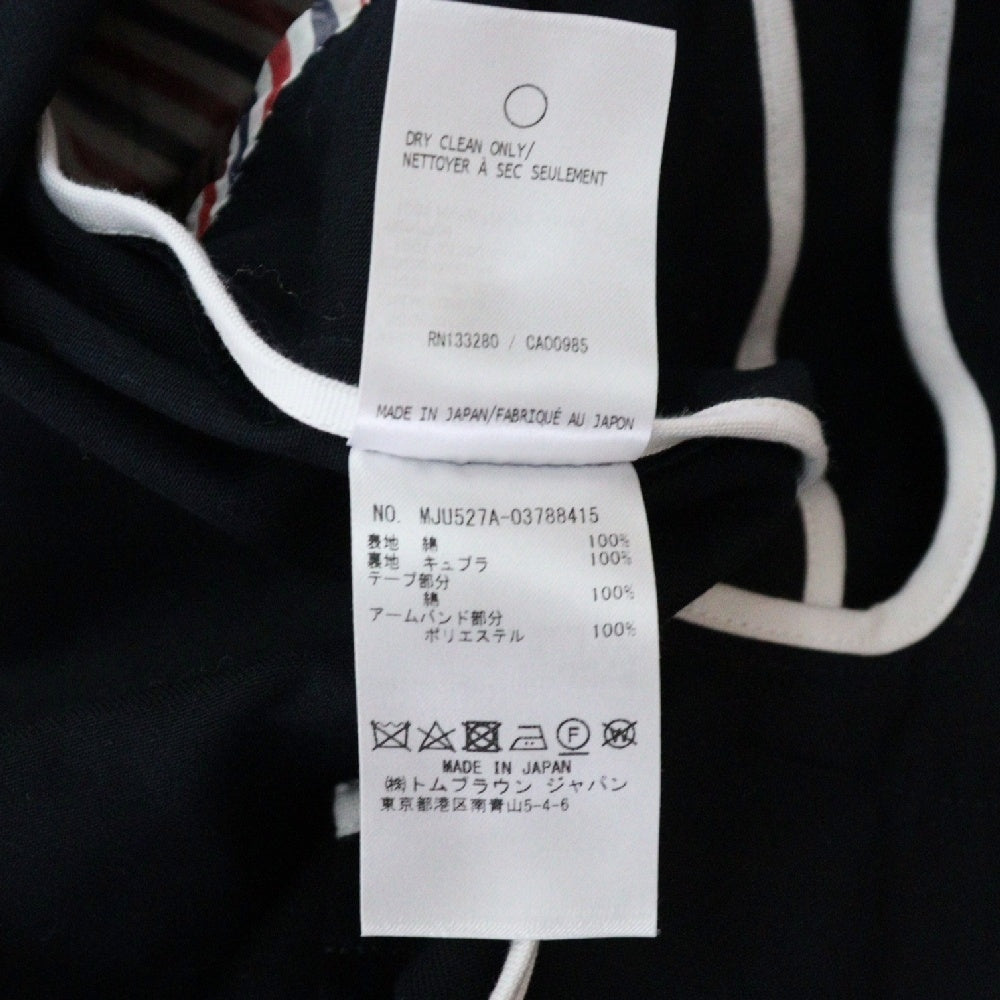 THOM BROWNE(トムブラウン) 24SS グログランアームバンド アンコントラクテッドテーラードジャケット MJU527A-03788415 ネイビー